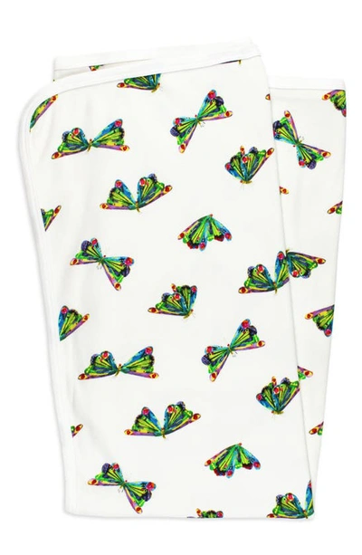 Shop L'ovedbaby X 'the Very Hungry Caterpillar™' Print Organic Cotton Swaddle Blanket In Butterfly