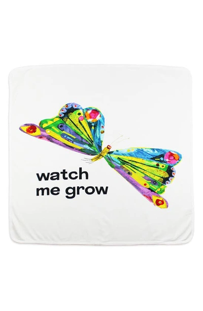 Shop L'ovedbaby X 'the Very Hungry Caterpillar™' Print Organic Cotton Swaddle Blanket In Watch Me Grow