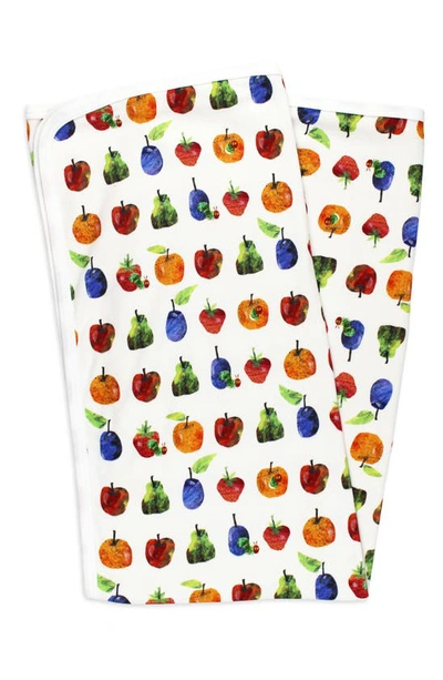 Shop L'ovedbaby X 'the Very Hungry Caterpillar™' Print Organic Cotton Swaddle Blanket In Fruit