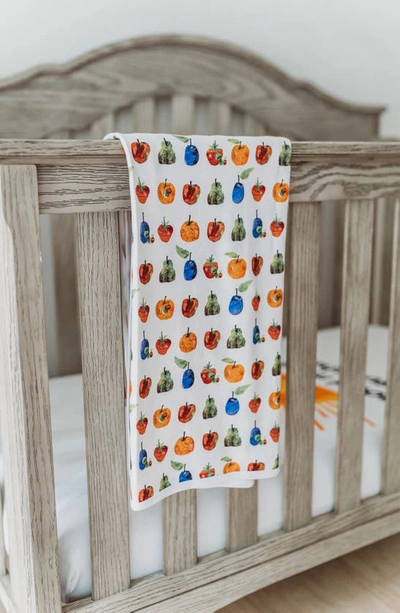 Shop L'ovedbaby X 'the Very Hungry Caterpillar™' Print Organic Cotton Swaddle Blanket In Fruit