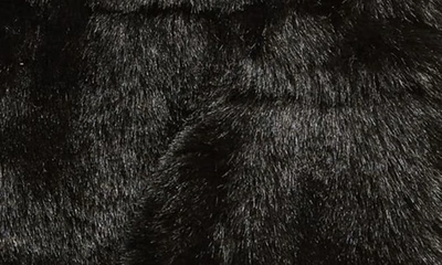 Shop Ugg Faux Fur Fingerless Mittens In Black