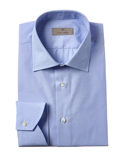 Shop Canali Dress Shirt In Blue