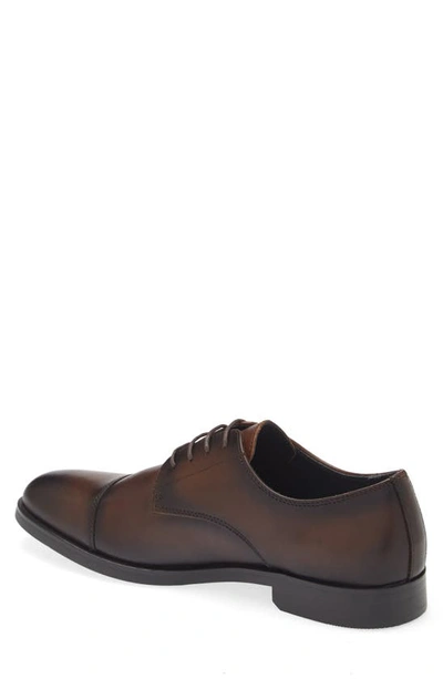 Shop Nordstrom Elliott Cap Toe Lace-up Derby In Brown Clove