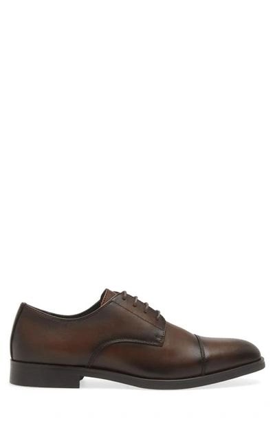 Shop Nordstrom Elliott Cap Toe Lace-up Derby In Brown Clove