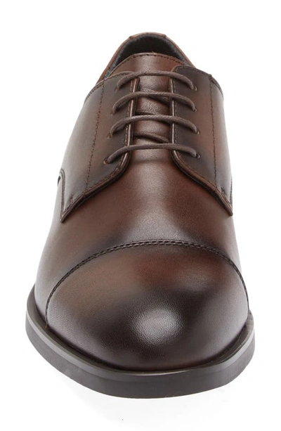 Shop Nordstrom Elliott Cap Toe Lace-up Derby In Brown Clove