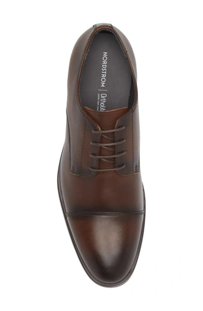 Shop Nordstrom Elliott Cap Toe Lace-up Derby In Brown Clove