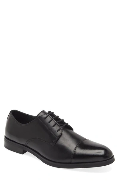 Shop Nordstrom Elliott Cap Toe Lace-up Derby In Black