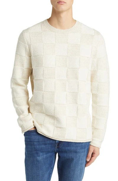 Shop Treasure & Bond Jacquard Check Sweater In Beige Checker