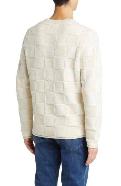 Shop Treasure & Bond Jacquard Check Sweater In Beige Checker
