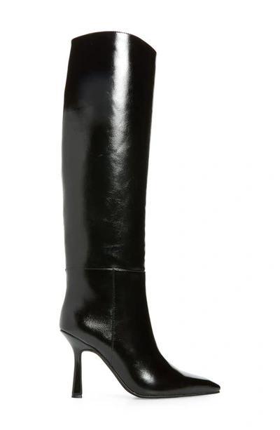 Shop Jeffrey Campbell Sincerely Knee High Boot In Black Shiny