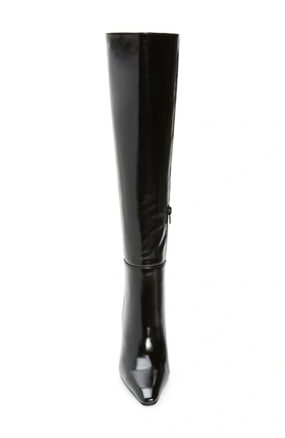 Shop Jeffrey Campbell Sincerely Knee High Boot In Black Shiny