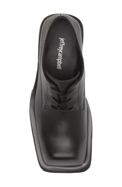 Jeffrey Campbell Intellect Square Toe Platform Derby In Black