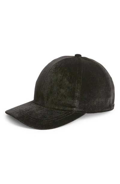 Shop Treasure & Bond Velvet Baseball Cap In Black