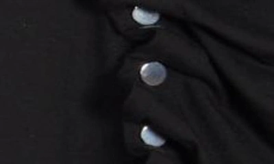 Shop Rabanne Side Ruched Asymmetric Jersey Dress In Black