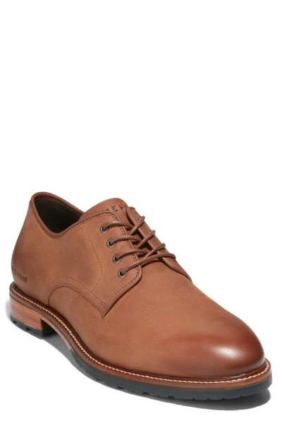 Shop Cole Haan Berkshire Lug Water Resistant Derby In Dark Sequoia Waxy