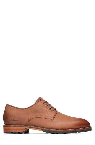 Shop Cole Haan Berkshire Lug Water Resistant Derby In Dark Sequoia Waxy