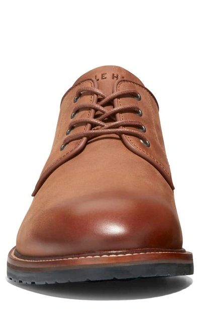 Shop Cole Haan Berkshire Lug Water Resistant Derby In Dark Sequoia Waxy