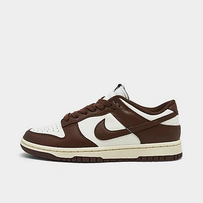 Shop Nike Women's Dunk Low Retro Casual Shoes In Sail/cacao Wow/coconut Milk