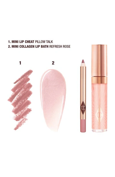 Charlotte Tilbury Mini Glossy Pink Lip Gloss + Lip Liner Set Nude Pink In Fresh Pink