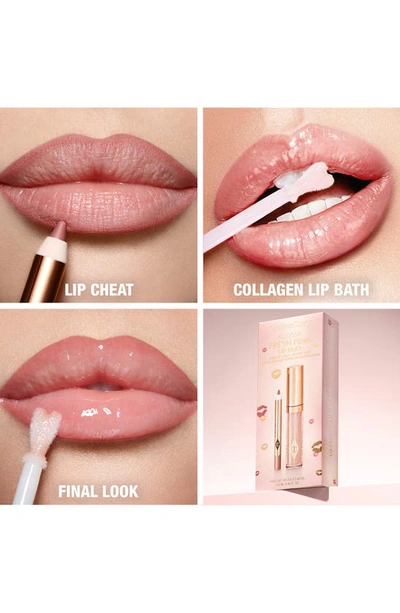 Charlotte Tilbury Mini Glossy Pink Lip Gloss + Lip Liner Set Nude Pink In Fresh Pink