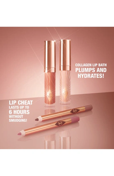 Charlotte Tilbury Mini Glossy Pink Lip Gloss + Lip Liner Set Nude Pink In Nude Pink