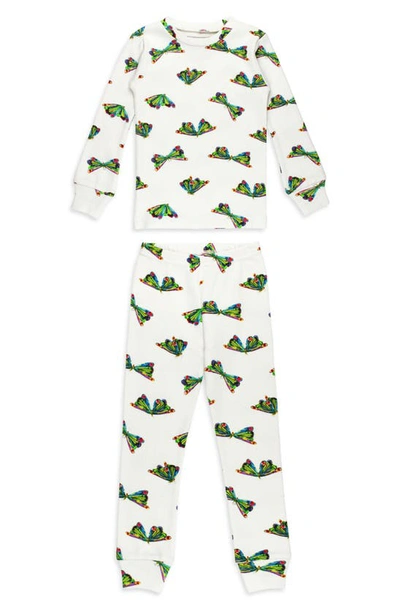 Shop L'ovedbaby X 'the Very Hungry Caterpillar™' Kids' Fitted Organic Cotton Two-piece Pajamas In Butterfly