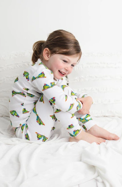 Shop L'ovedbaby X 'the Very Hungry Caterpillar™' Kids' Fitted Organic Cotton Two-piece Pajamas In Butterfly