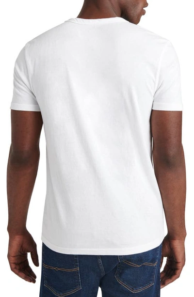 Shop Lucky Brand Button Notch Neck T-shirt In Bright White