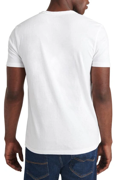 Lucky Brand Button Notch Neck T-shirt In Bright White