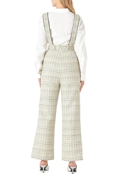 Shop English Factory Tweed Overalls In Multi Ivory