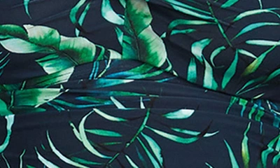 Shop Artesands Palmspiration Botticelli Underwire D- & Dd-cup Bandeau One-piece Swimsuit In Dark Navy