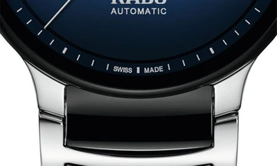 Rado Centrix Open Heart Automatic Ceramic Bracelet Watch, 39.5mm In Blue