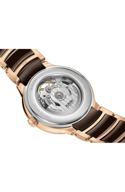 Rado Centrix Open Heart Automatic Ceramic Bracelet Watch, 39.5mm In Brown