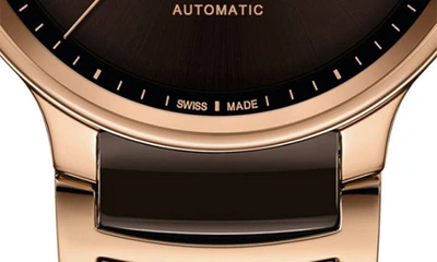 Rado Centrix Open Heart Automatic Ceramic Bracelet Watch, 39.5mm In Brown