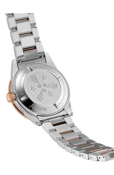 Rado Men's Swiss Automatic Captain Cook Two-tone Stainless Steel Bracelet Watch 42mm In Blue