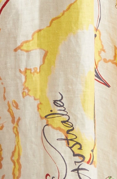 Shop Zimmermann Alight Map Print Linen Sundress In Nautical Map
