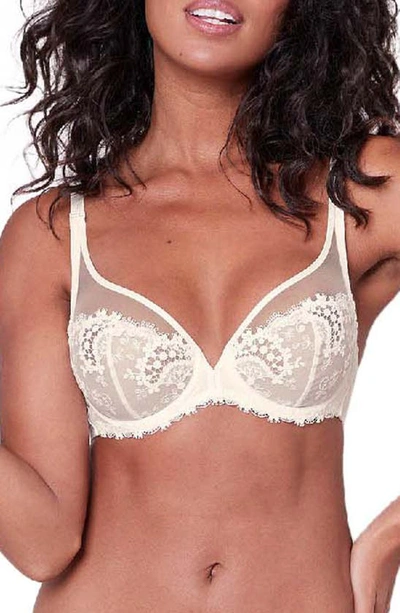 Shop Simone Perele Wish Underwire Plunge Bra In Ivory