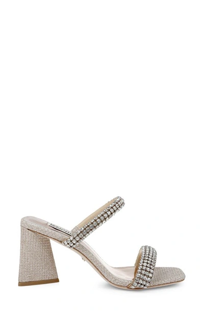 Shop Badgley Mischka Frankie Sandal In Pale Gold