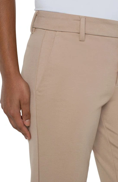 Shop Liverpool Los Angeles Kelsey Knit Trousers In Biscuit Tan