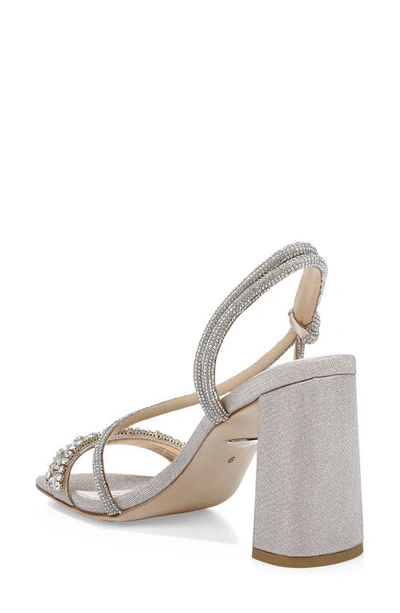 Shop Badgley Mischka Collection Naomi Slingback Sandal In Champagne