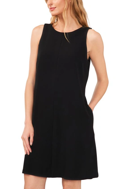 Shop Cece Back Bow Sleeveless A-line Dress In Rich Black