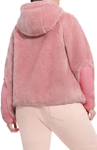 Shop Ugg Ruthie Fleece Zip Jacket In Horizon Pink/ New Coral