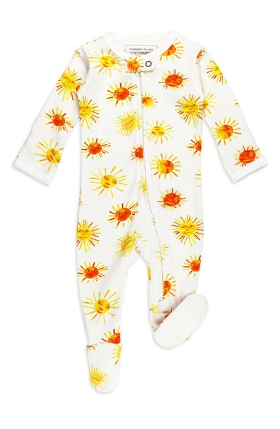 Shop L'ovedbaby X 'the Very Hungry Caterpillar™' Fitted One-piece Organic Cotton Footie Pajamas In Suns