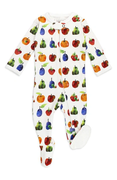 Shop L'ovedbaby X 'the Very Hungry Caterpillar™' Fitted One-piece Organic Cotton Footie Pajamas In Fruit