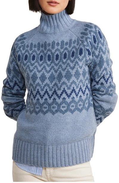 Shop Vineyard Vines Fair Isle Merino Wool Blend Sweater In Jake Blue