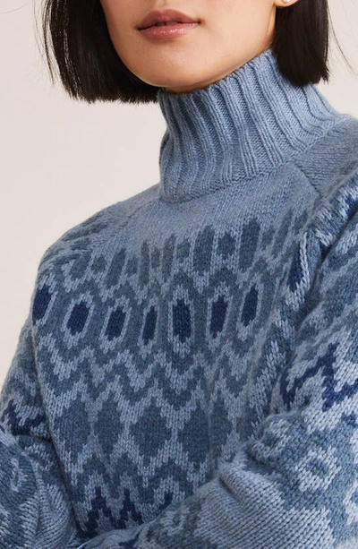 Shop Vineyard Vines Fair Isle Merino Wool Blend Sweater In Jake Blue