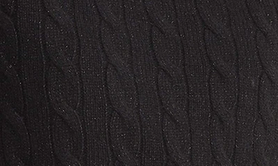 Shop Vineyard Vines Cable Stitch Cashmere Sweater In Jet Black