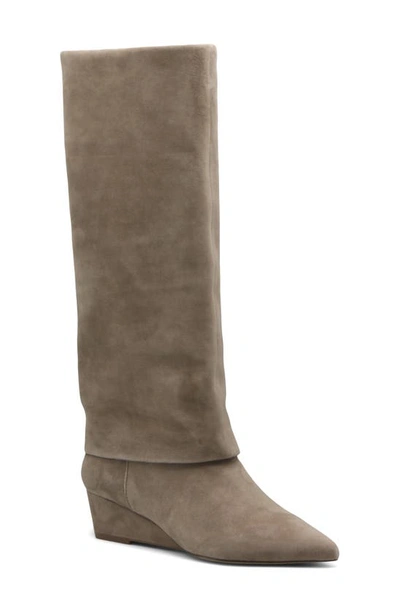 Shop Charles By Charles David Perez Knee High Wedge Boot In Truffle-ks