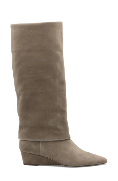 Shop Charles By Charles David Perez Knee High Wedge Boot In Truffle-ks