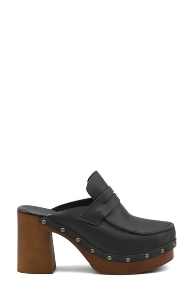 Shop Charles By Charles David Xtra Platform Penny Loafer Mule In Black-le